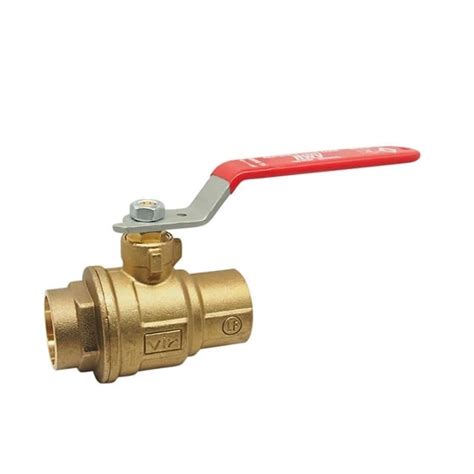 5049ab Dzr Lf Brass Full Port Ball Valve Red White Valve Corp