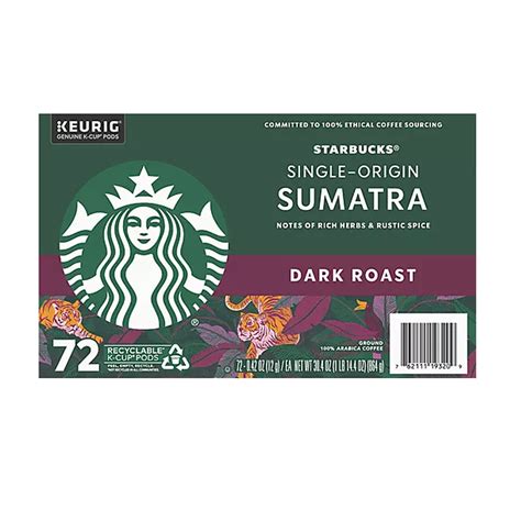 Starbucks Sumatra Dark Roast K Cup 72 Count Coffee Guyana