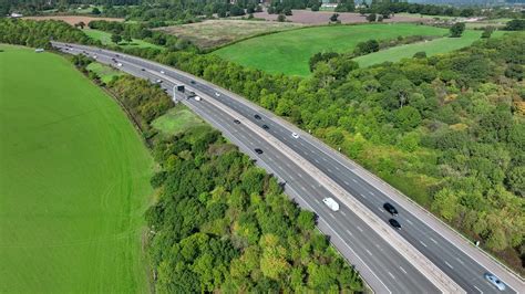 The M1 Motorway Near London in the Summer Aerial View 23442537 Stock ...