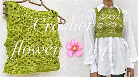 Crochet Flower Top In Depth Tutorial Zxcrochets Crochet Flowers