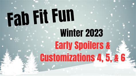 Fab Fit Fun Winter Spoilers Customizations Youtube