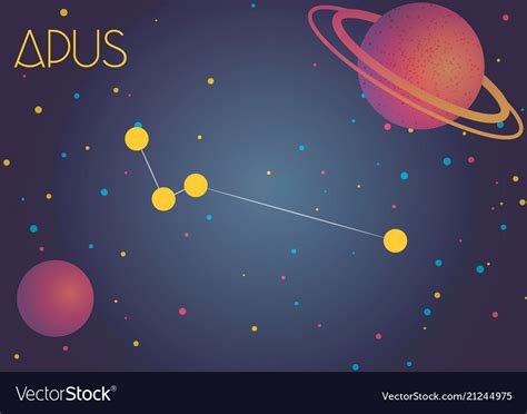 Constellation apus Royalty Free Vector Image - VectorStock