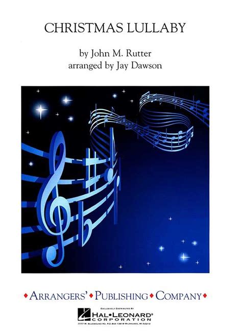 Christmas Lullaby John Rutter Blasorchester Noten