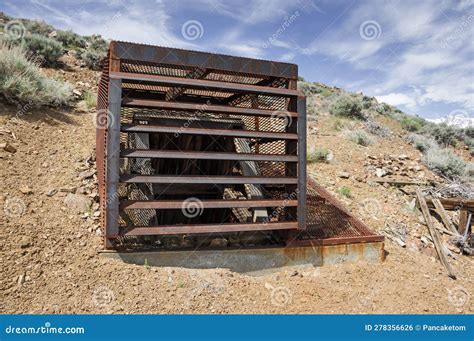 Closed Off Mine Shaft Stock Photo Image Of Mining Cage 278356626