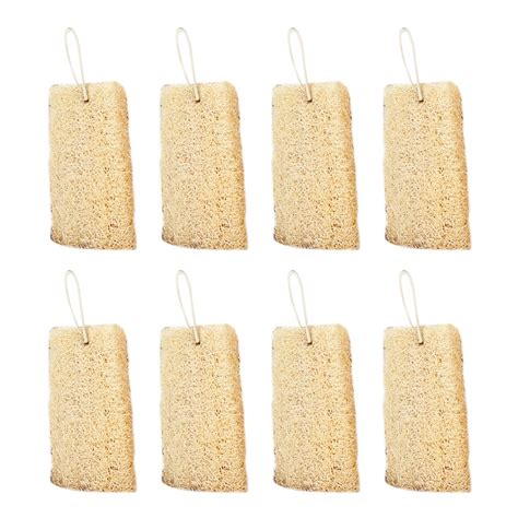 Natural Loofah Kitchen Sponge 8 Pack No Scratch Plant Fiber Scrubber