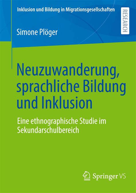 Neuzuwanderung sprachliche Bildung und Inklusion Simone Plöger Buch