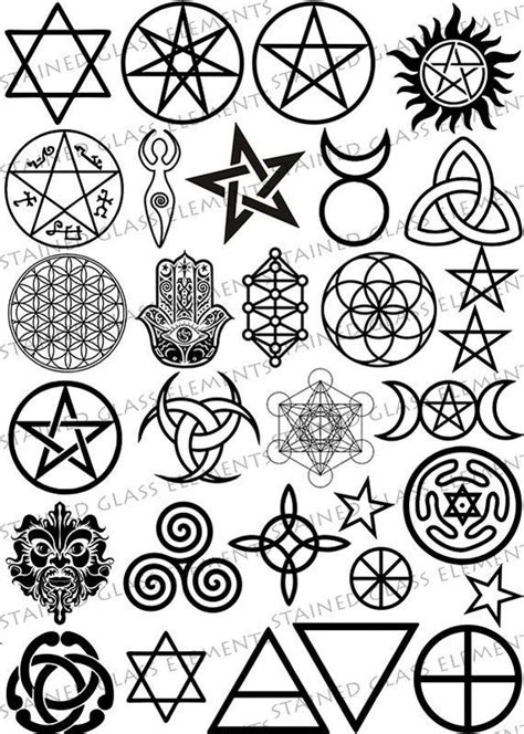 Ceramic Decals Wicca Ceramic Decals Sepia Decals Pentacle Pentagram