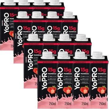 Kit 16X Yopro Bebida Láctea Uht 250Ml Danone 15G Proteínas Bebida