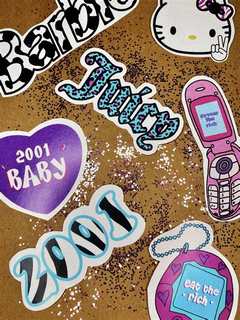 Y2k Style Sticker Bundle 3 Etsy