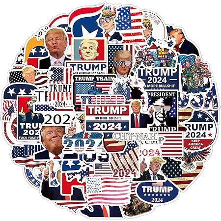 Amazon Donald Trump Stickers Pcs Trump Stickers Usa Flag