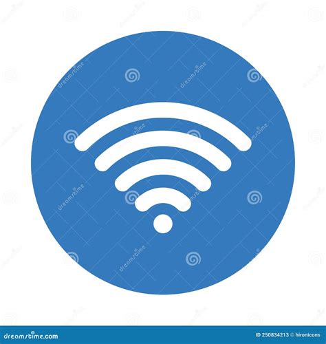 Hotspot Internet Signal Wi Fi Icon Blue Color Design Stock