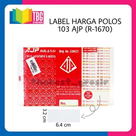 Jual Pack Kecil Lembar Label Harga Polos Ajp Sticker Label