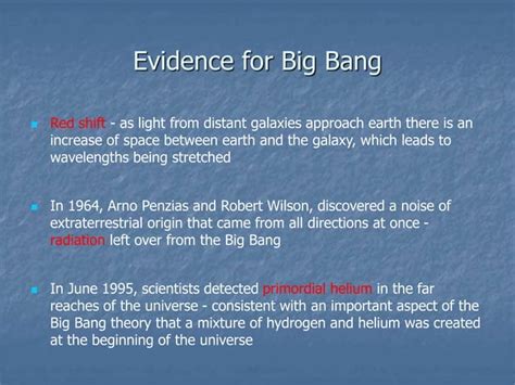 Big Bang Theory Ppt