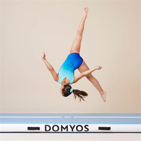 Girls Sleeveless Gymnastics Leotard Turquoise Domyos Decathlon