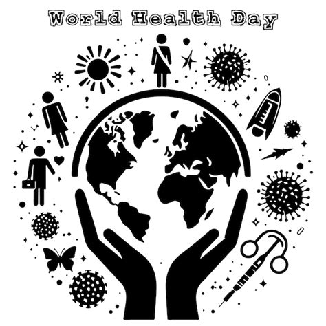 Premium Vector World Health Day Silhouette Vector