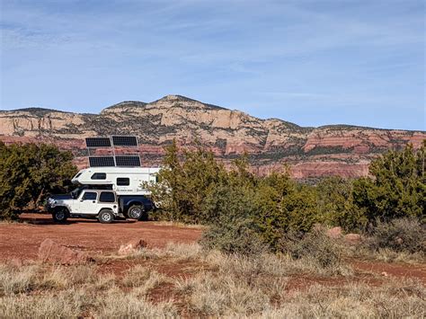 Camping In Coconino National Forest Working On Exploring