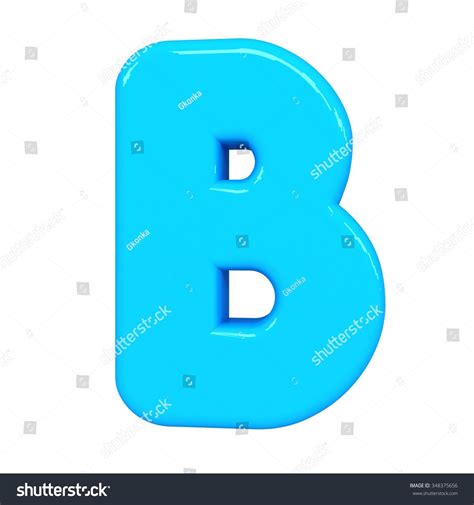 3d Cute Blue Letter B Cartoon Stock Illustration 348375656 Shutterstock