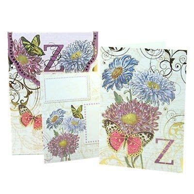 PUNCH STUDIO FLORAL MONOGRAM POUCH NOTE CARDS- #56976Z (Z) | eBay