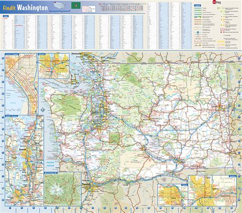 Washington State Wall Map by Globe Turner