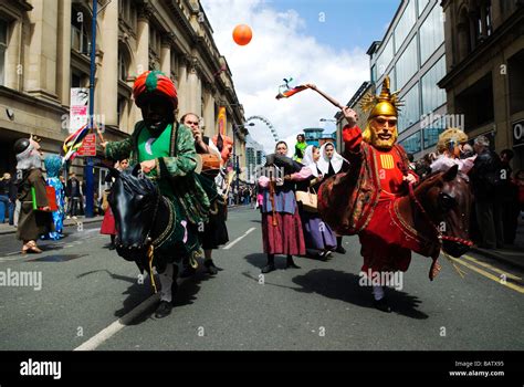 The Spanish festival parade in Manchester UK Stock Photo - Alamy