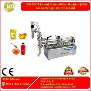 Jual Lpf T Liquid Piston Filler Machine S S Mesin Pengisian