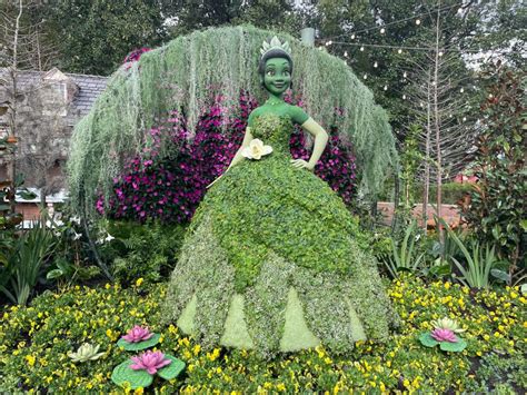 PHOTOS Princess Tiana Topiary Debuts At 2023 EPCOT International