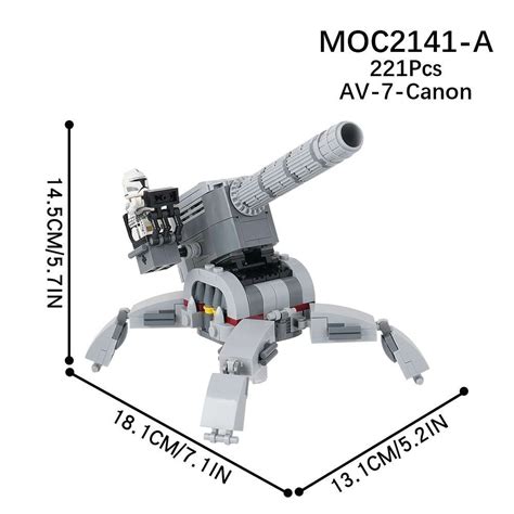 Star Wars AV-7 Canon MOC-2141 Brick Set - Brixtoy