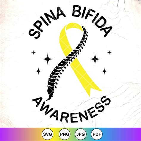 Spina Bifida Awareness Svg Spina Bifida Svg In October We Wear Yellow