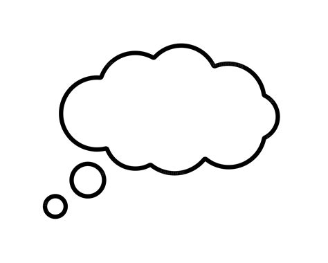 Think Bubble Svg Thought Bubble Cut File Thinking Cloud Png Etsy