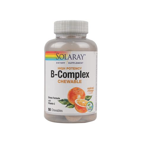 SOLARAY B-COMPLEX 250MG 50 CHEWABLES – Pharmazone