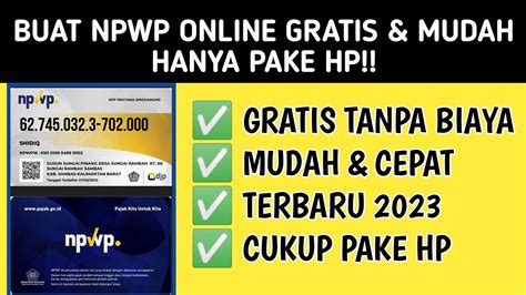 TERBARU 2023 Cara Buat Npwp Online 2023 Mudah Simple Hanya Lewat