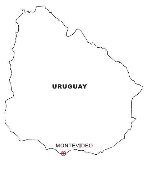 Mapa De Uruguay Para Colorear Colorea Tus Dibujos