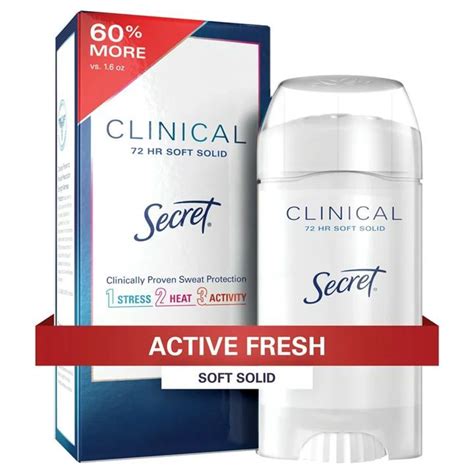 Secret Clinical Strength Soft Solid Antiperspirant Deodorant Active