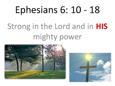 Ephesians 6 10 18 Strong In The Lord