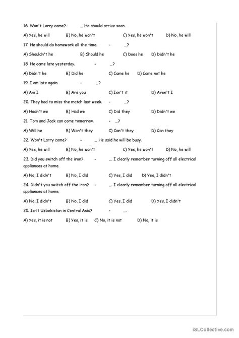 Echo Questions And Negative Question English Esl Worksheets Pdf Doc 18894 Hot Sex Picture