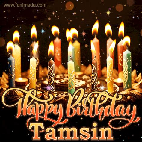 Ecard For Tamsin Featuring A Dark Chocolate Birthday Cake Topped With