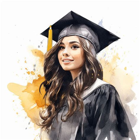 4k Graduation Clipart In Oil Painting Style Vector And Svg Imagella