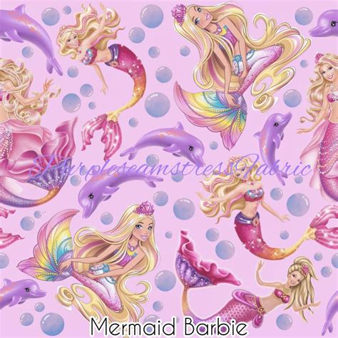 Mermaid Barbie Purpleseamstress Fabric