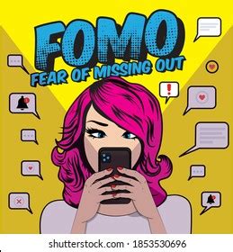 Fomo Fear Missing Out Concept Pop Stock Vector Royalty Free