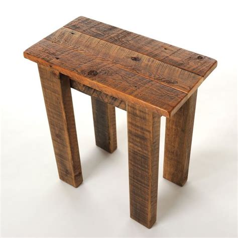 Simple Reclaimed Small Barnwood End Table Four Corner Furniture Bozeman Mt