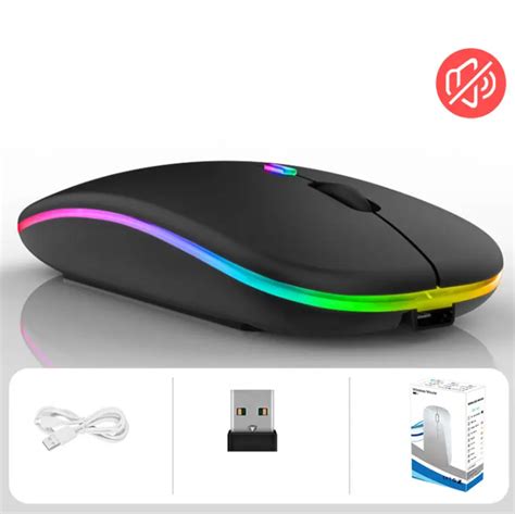 Мышка iMice PM1 Беспроводная USB 2.4G + Bluetooth Бесшумная Черная с ...