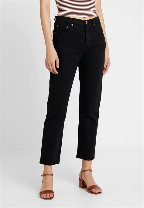 Levis® 501® Crop Jeans Straight Leg Black Heart Zalando At