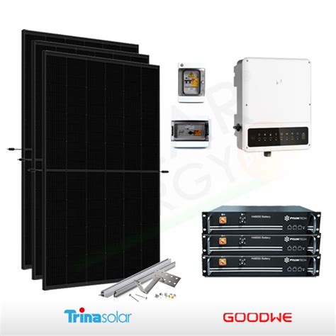 KIT FOTOVOLTAICO 3 3 KW TRINA SOLAR GOODWE CON ACCUMULO 7 KWH