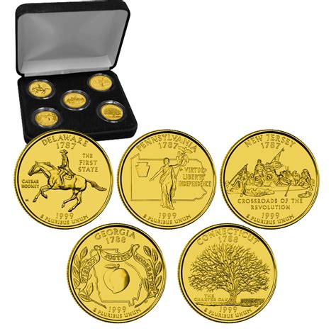 State Quarters Karat Gold Plated Sets