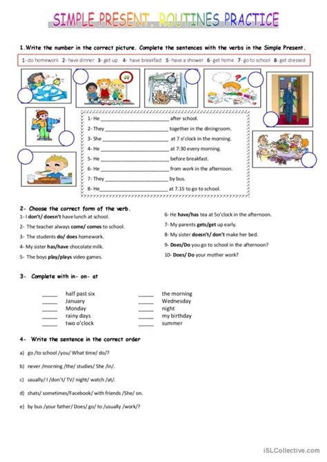 Simple Present Adv Freq English Esl Worksheets Pdf Doc