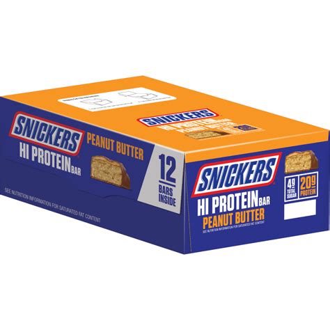 SNICKERS Hi Protein Peanut Butter Bars, 24 oz (12-Count Box) | SNICKERS®