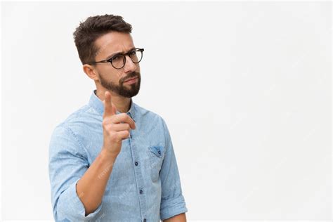 Free Photo Frowning Concerned Guy Shaking Finger