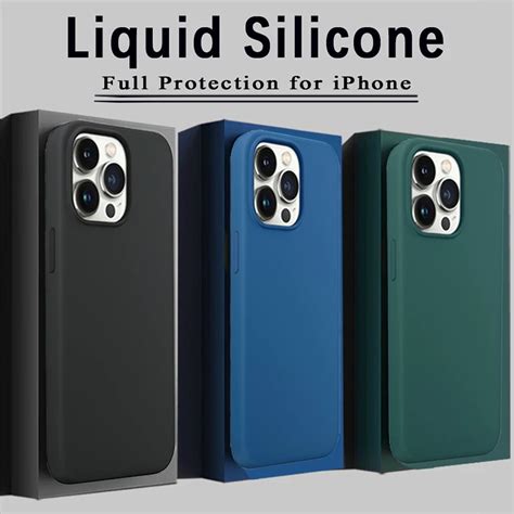 Original Liquid Silicone Luxury Case For IPhone 15 11 12 13 14 Pro Max