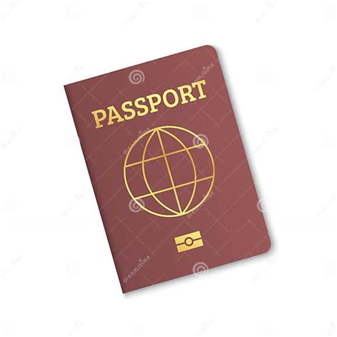 International Passport Cover Red And Blue Template Vector Biometric