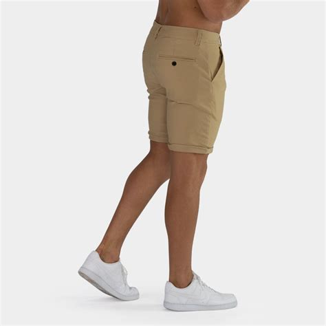 Mens Beige Chino Shorts Mens Stretch Slim Fit Beige Shorts Kojo Kojo Fit